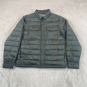 Old Navy Water-Resistant‎ Quilted Camo Shacket Men Medium Multi Camo Puffer NWOT